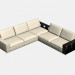 3d model Sofa modular angular (large, with shelves) Portland - preview