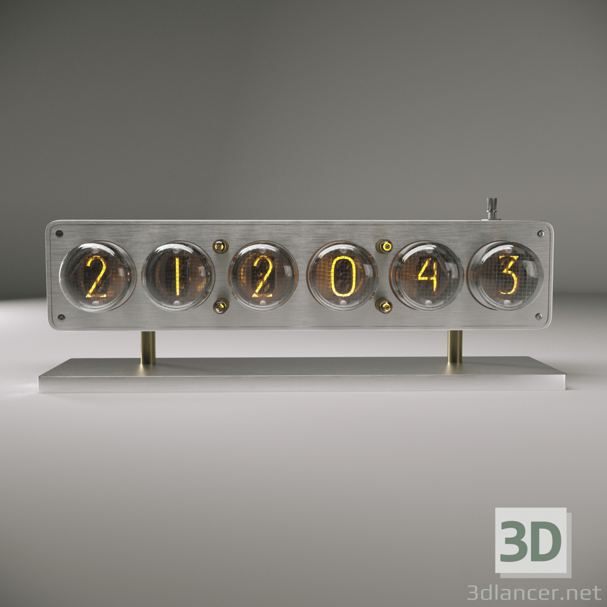 3d Годинники на лампах ІН-4.IN4 Glow Tube Nixie Electron Tube Clock модель купити - зображення