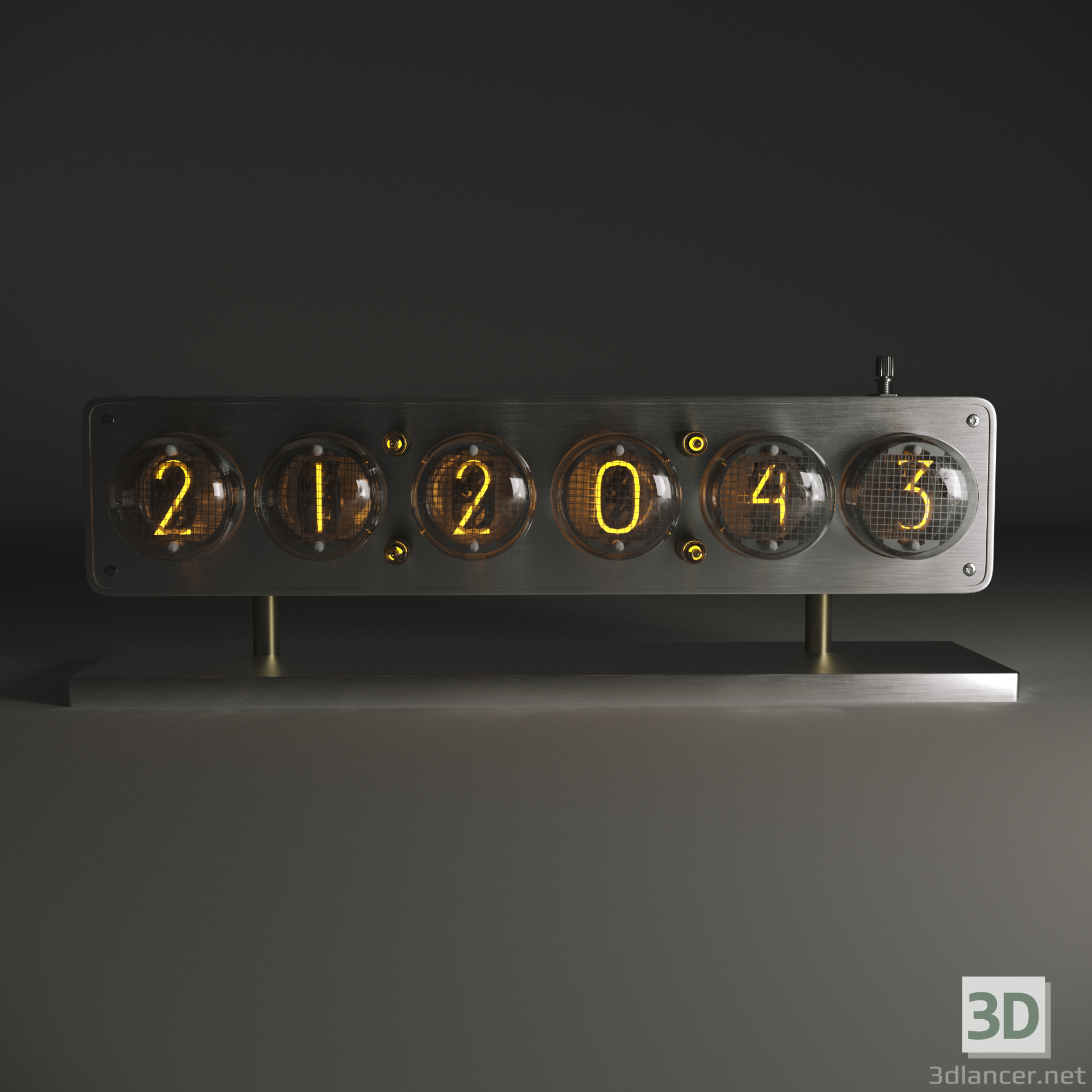 modello 3D di Orologio su lampade IN-4.IN4 Glow Tube Nixie Electron Tube Clock comprare - rendering