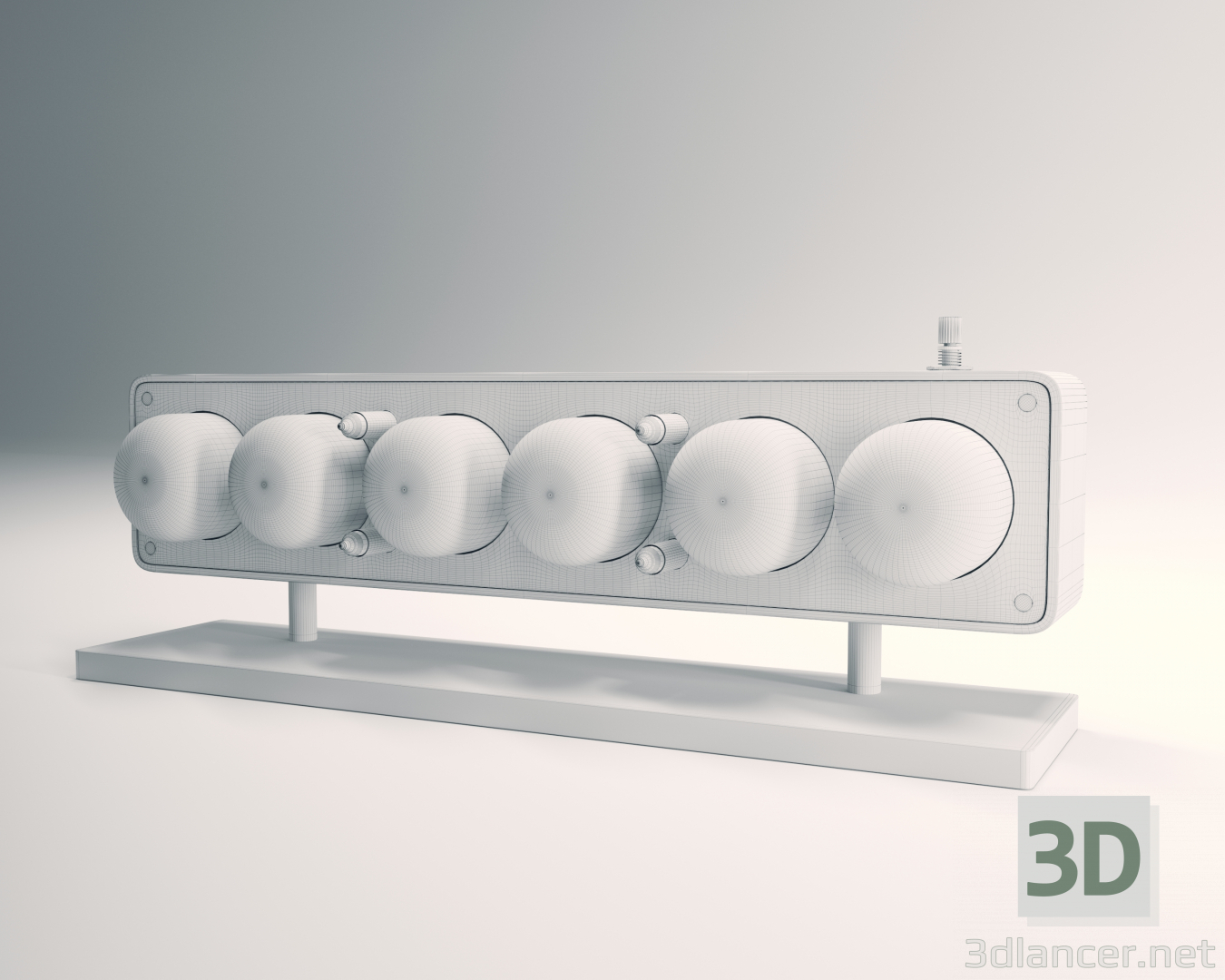 Uhr auf Lampen IN-4.IN4 Glühröhre Nixie Electron Tube Clock 3D-Modell kaufen - Rendern