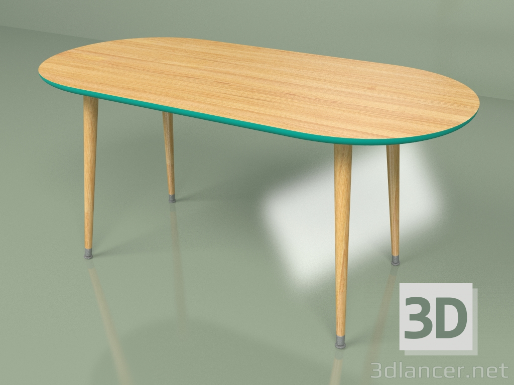 3d model Coffee table Soap veneer (turquoise) - preview