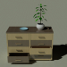 3d Dresser plant комод растение модель купить - ракурс