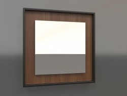 Miroir ZL 18 (400x400, bois brun clair, noir)