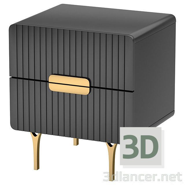3d model bedside Cabinet - preview