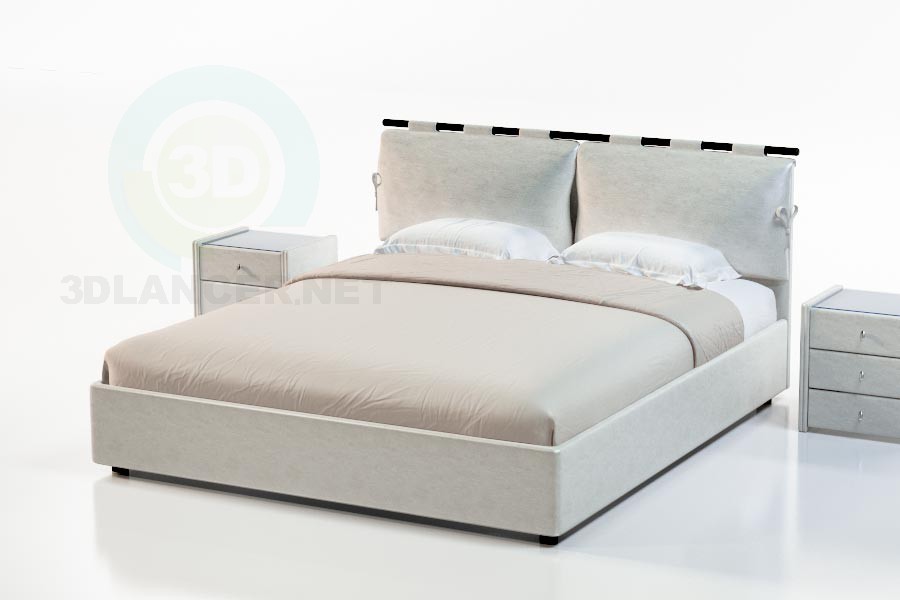 3d model Daley cama Suite - vista previa