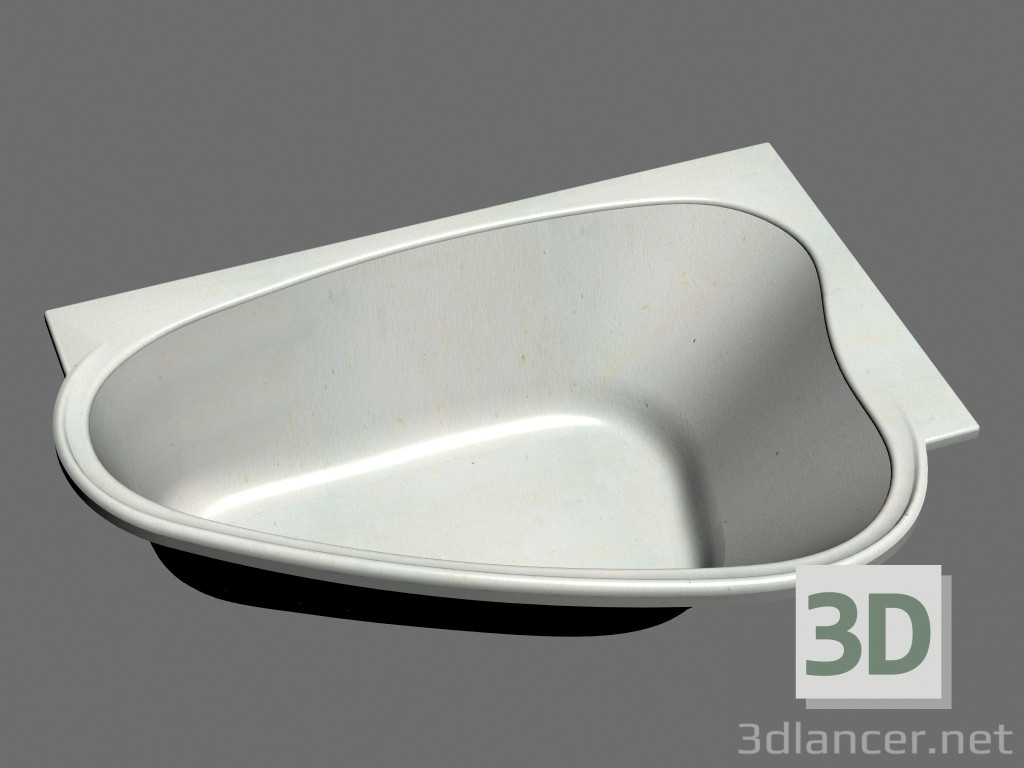 3D Modell Asymmetrische Badewanne LoveStory (L) - Vorschau