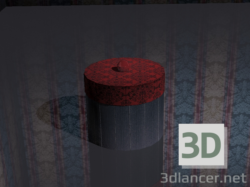 modello 3D scatola imbottita - anteprima