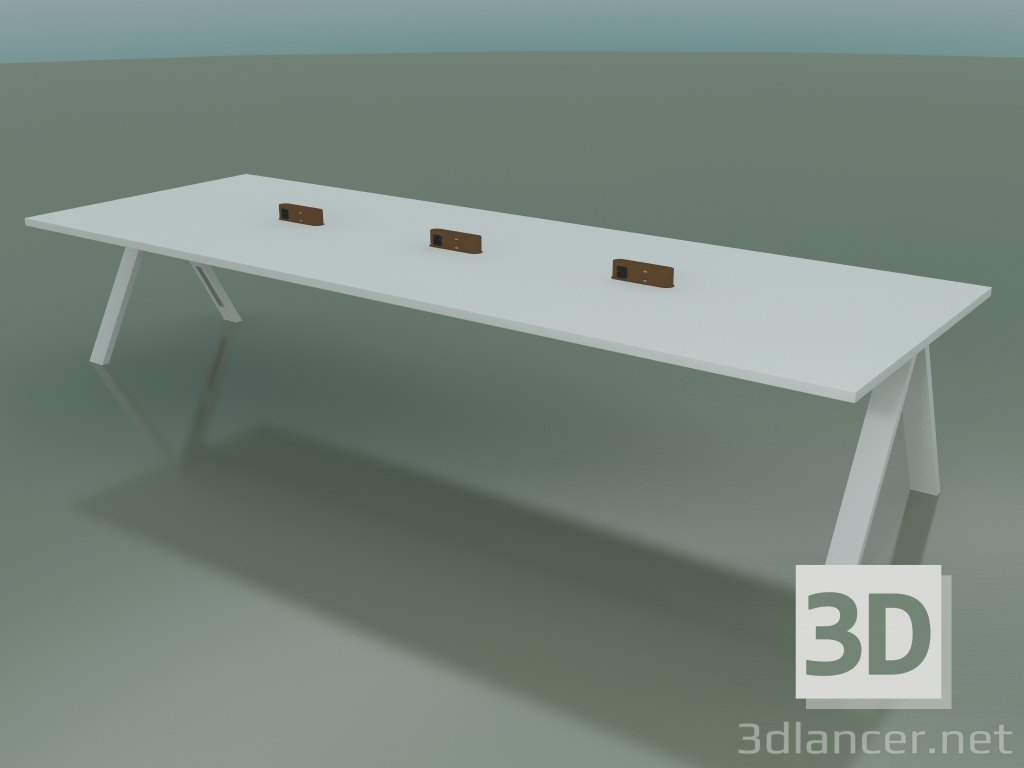 modèle 3D Table avec plan de travail 5007 (H 74 - 390 x 135 cm, F01, composition 2) - preview