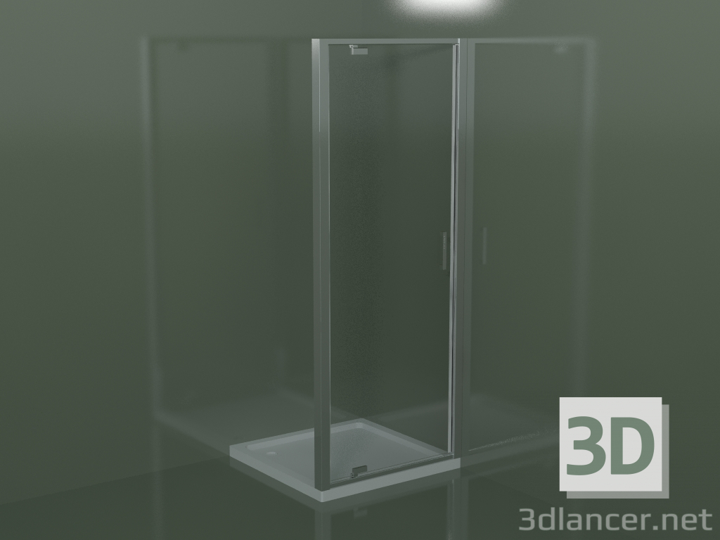 modello 3D Cabina doccia GA con porta battente - anteprima