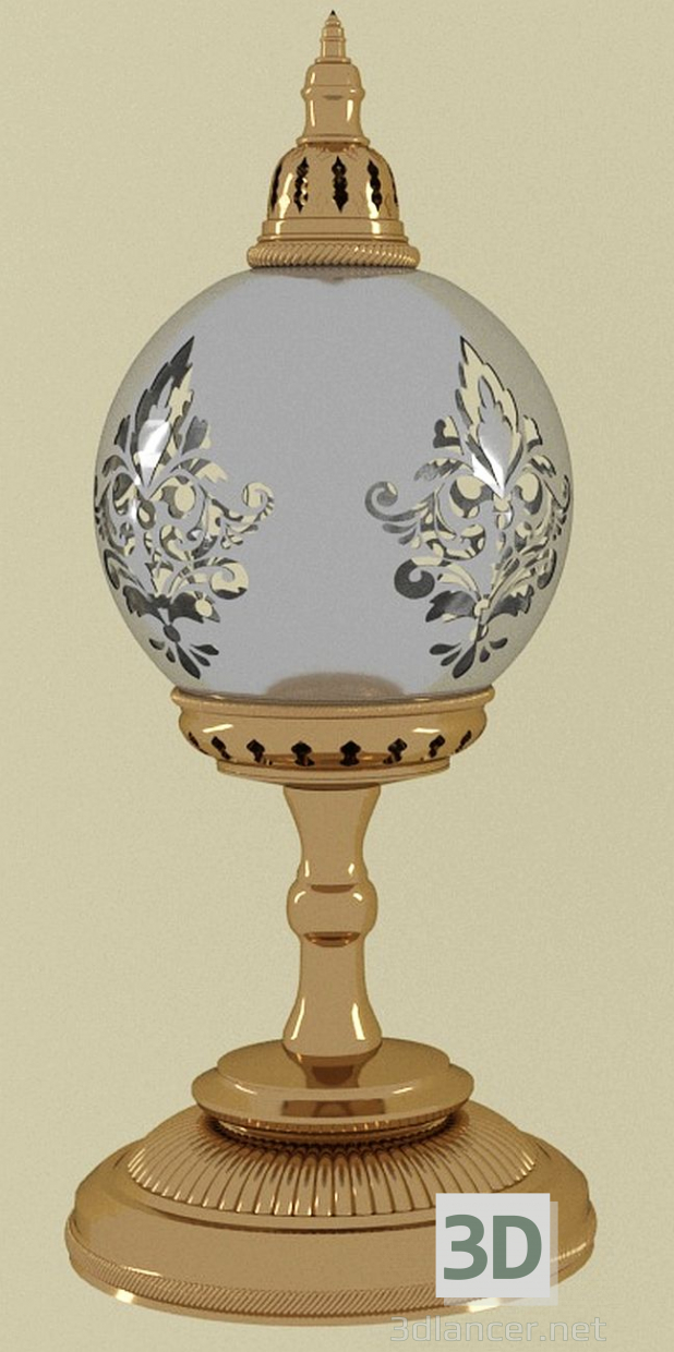 Lámpara de estilo oriental 3D modelo Compro - render