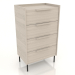 3d model Chest of drawers 600 mm high (white RAL 9010) - preview