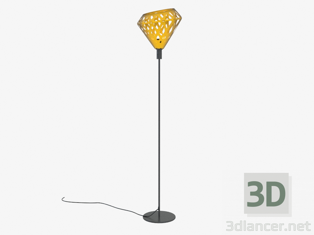 3 डी मॉडल तल दीपक (पीला 2.1 अंधेरा) - पूर्वावलोकन