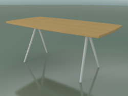 Table en forme de savon 5432 (H 74 - 90x180 cm, pieds 150 °, plaqué chêne naturel L22, V12)