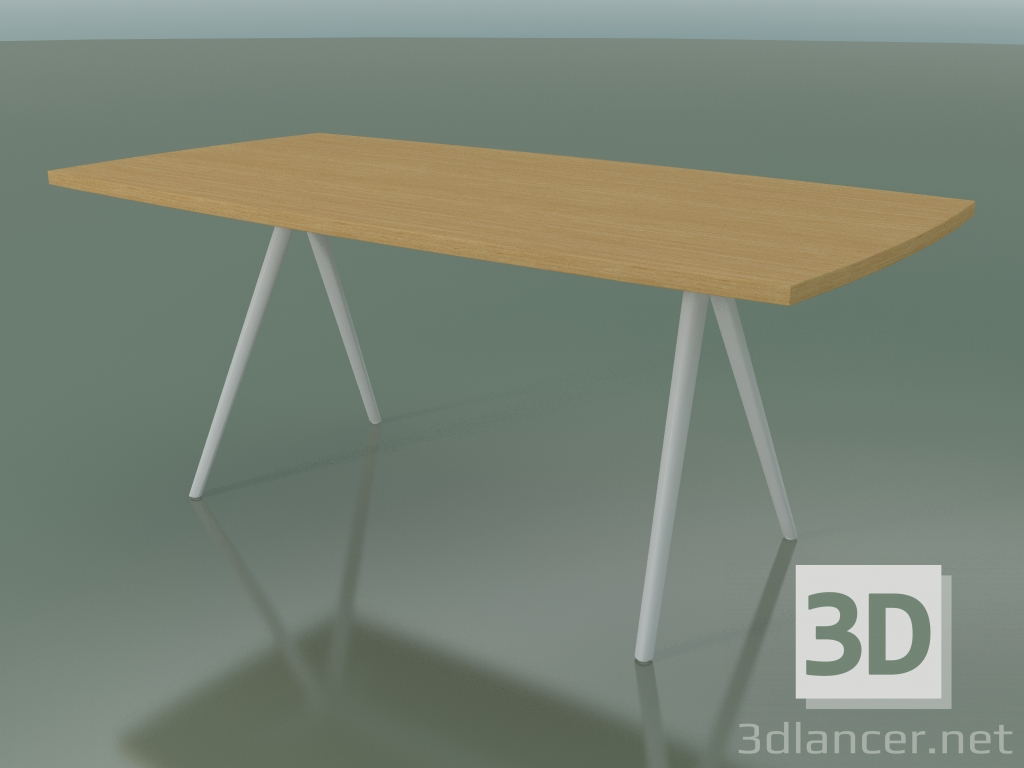 modèle 3D Table en forme de savon 5432 (H 74 - 90x180 cm, pieds 150 °, plaqué chêne naturel L22, V12) - preview