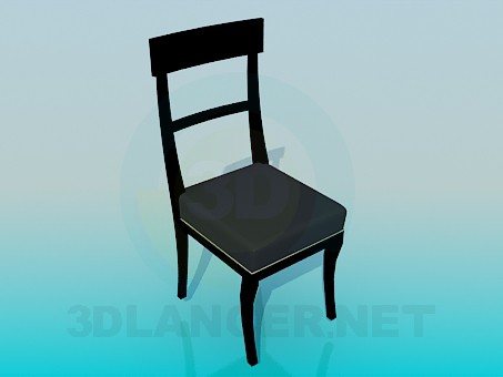 3d модель Кожанный стул – превью