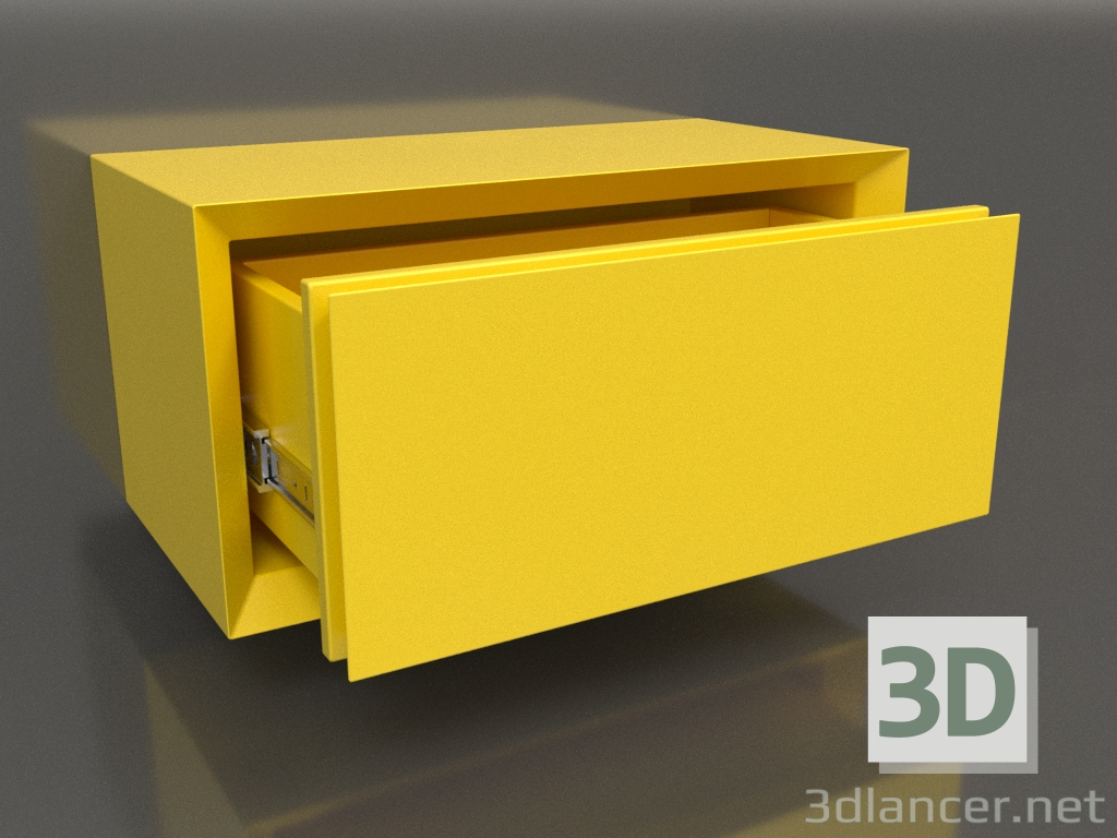 3d model Mueble TM 011 (abierto) (400x200x200, amarillo luminoso) - vista previa