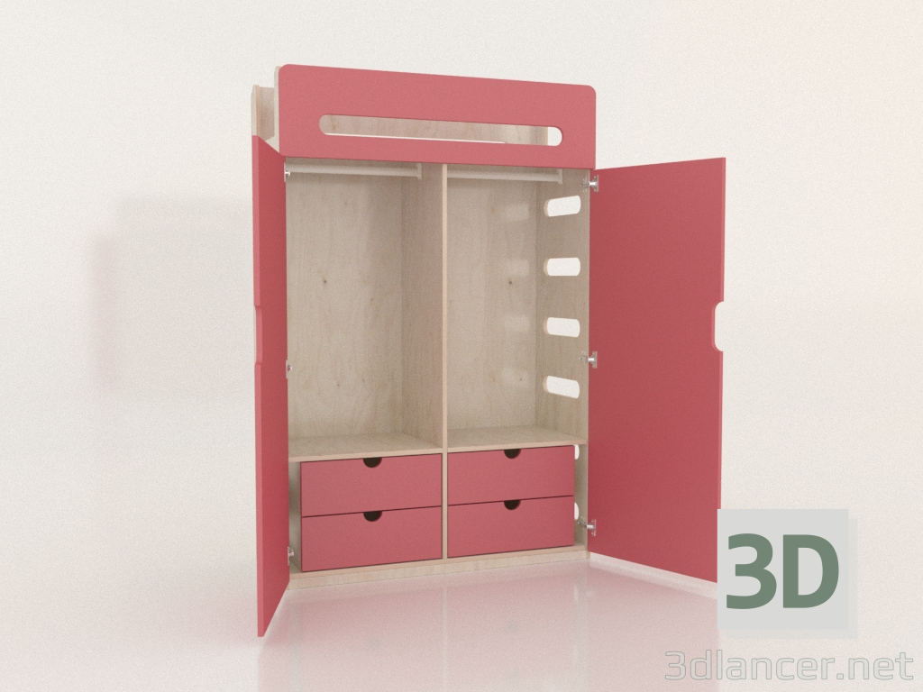 3D Modell Kleiderschrank offen UMZUG WE (WEMWE2) - Vorschau