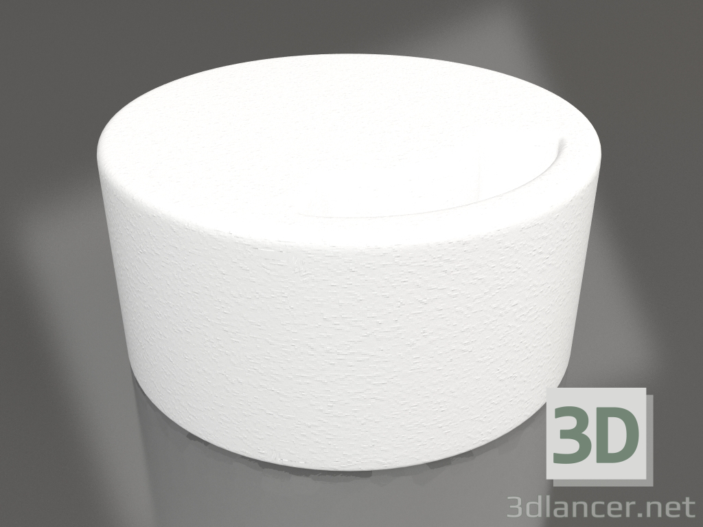 modello 3D Tavolo club (Bianco) - anteprima