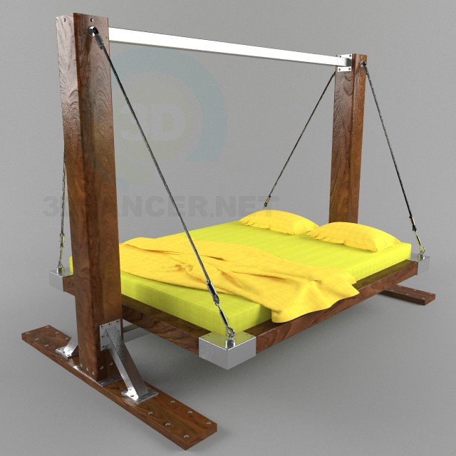 3d model Rocking bed Housefish - preview