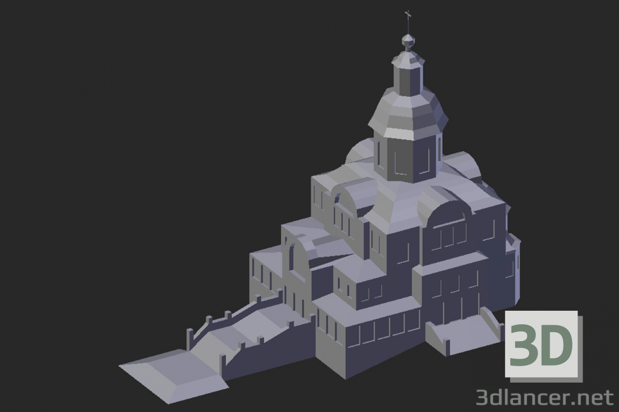 3D modeli Diveevo. Müjde Katedrali - önizleme