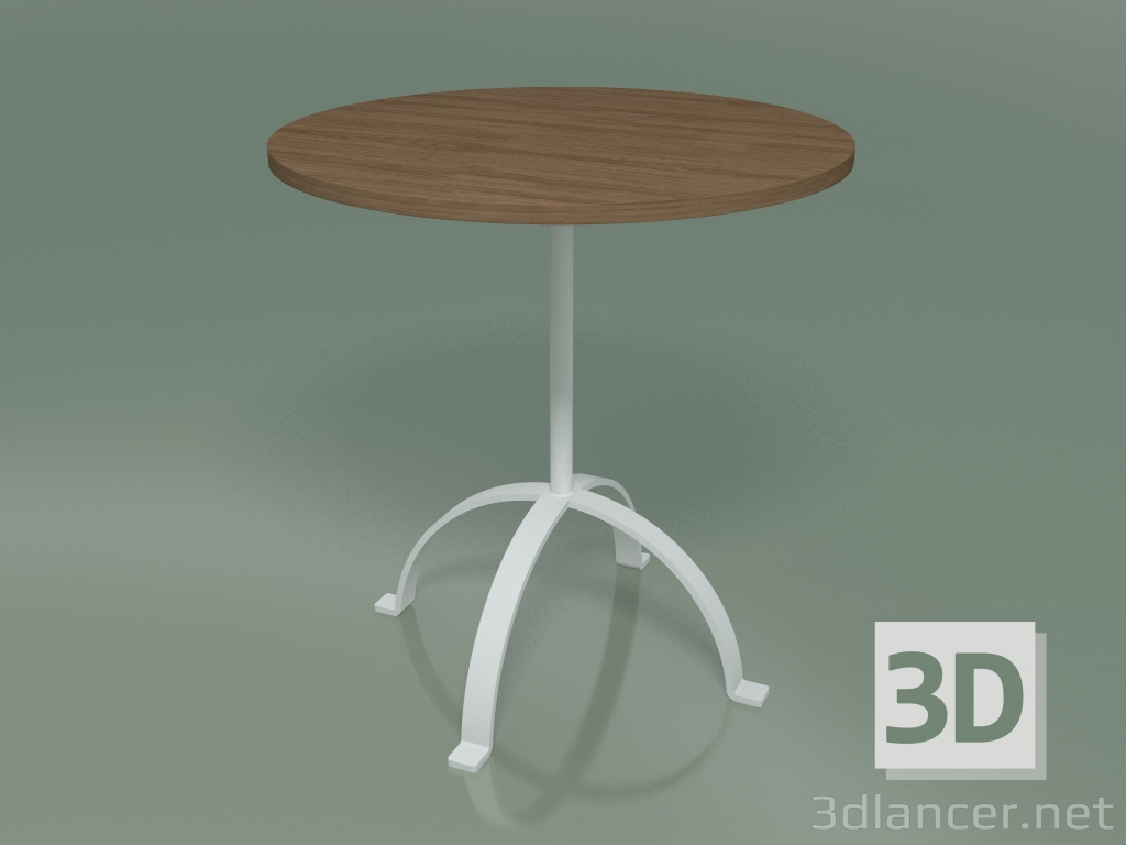 modello 3D Tavolo da pranzo rotondo (46, Noce americano laccato naturale) - anteprima