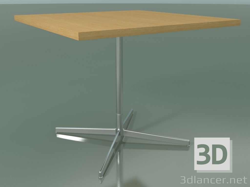 modello 3D Tavolo quadrato 5567 (H 74 - 90x90 cm, Rovere naturale, LU1) - anteprima