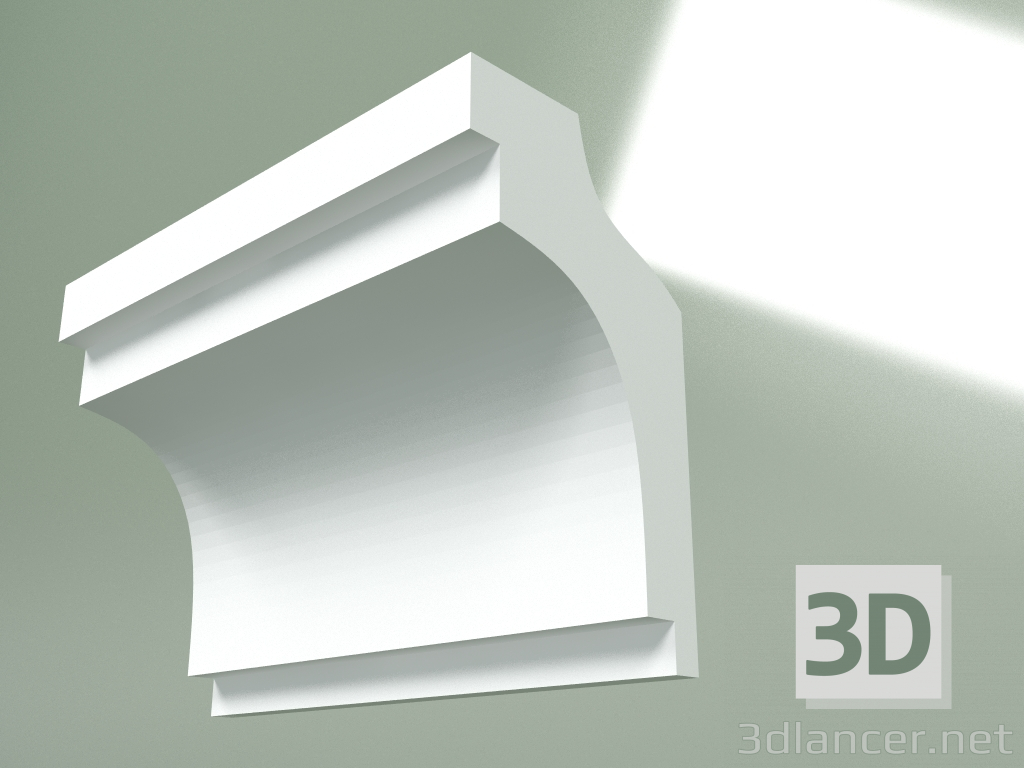 3D modeli Alçı korniş (tavan kaidesi) KT343 - önizleme