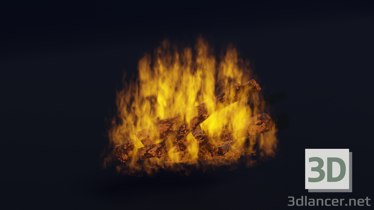 3d Bonfire model buy - render