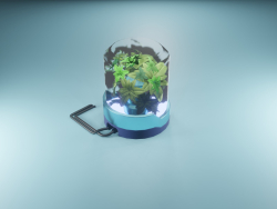 Pflanzen in einem Behälter