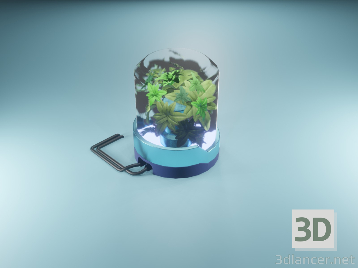 3d model plantas en un contenedor - vista previa
