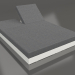 3D modeli Sırtlı Yatak 140 (Akik Gri) - önizleme