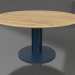 3D modeli Yemek masası Ø150 (Gri mavi, İroko ahşap) - önizleme