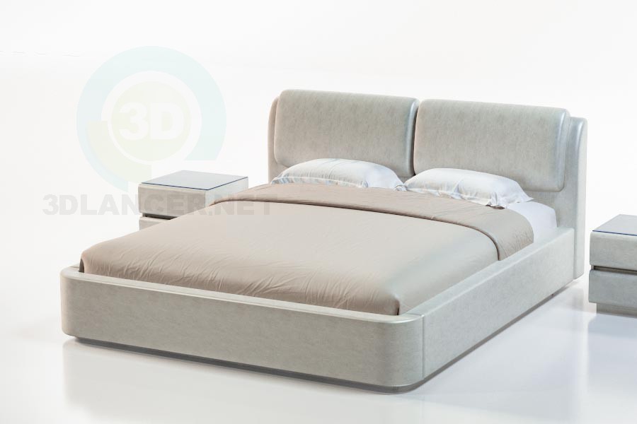 3D Modell Bett des Yamuna - Vorschau