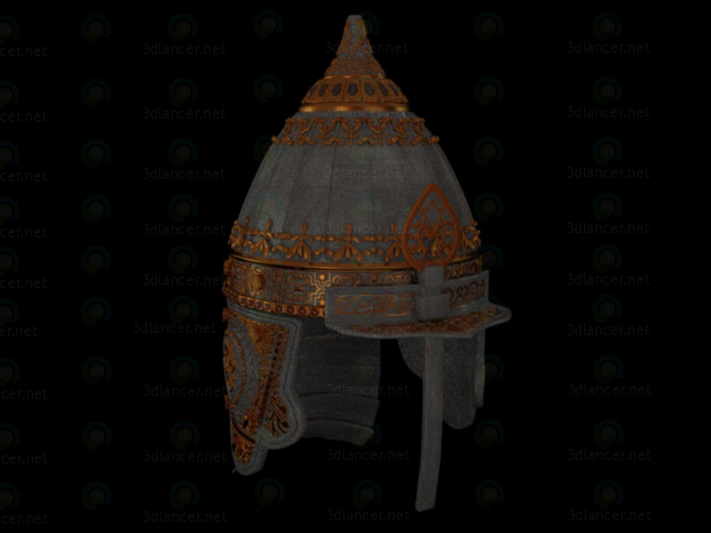 3d Парадный шлем русского князя. 10-12 век модель купить - ракурс