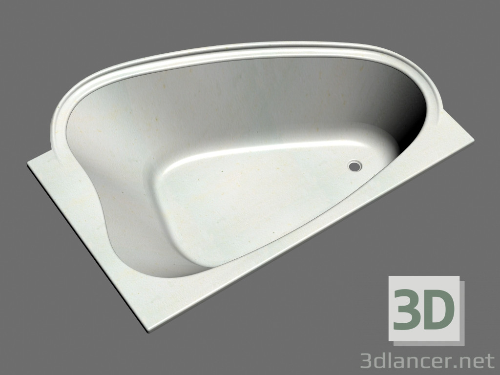 3d model Asymmetric bath LoveStory R - preview