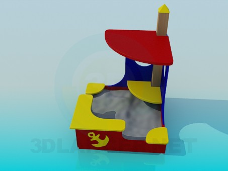 modèle 3D Bac à sable - preview