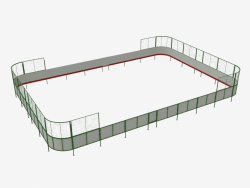 Hockey court (plywood, net behind goal 21x14) (7931)