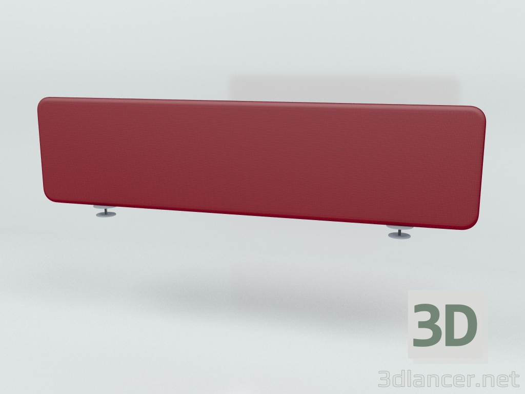3d model Acoustic screen Desk Bench Twin ZUT14 (1390x350) - preview