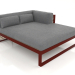 3d model XL modular sofa, section 2 right (Wine red) - preview