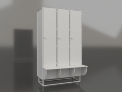 बेंच के साथ एकल-खंड लॉकर रूम LK-410 SHGS-1-SK