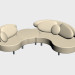modèle 3D Canapé modulaire Schengen (II-variante) - preview