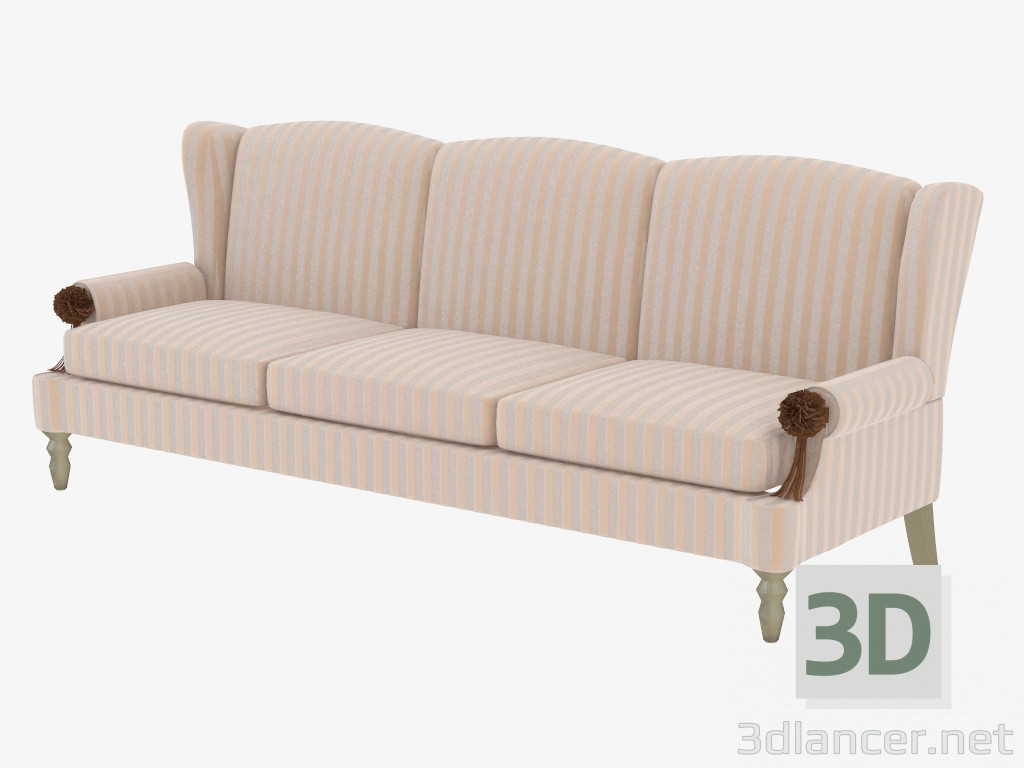 3d модель Тримісний диван Зігфрид – превью