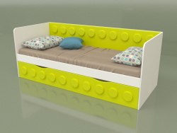 Sofa bed for teenagers with 1 drawer (Lime)