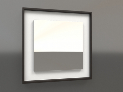 Espelho ZL 18 (400x400, branco, madeira marrom escuro)