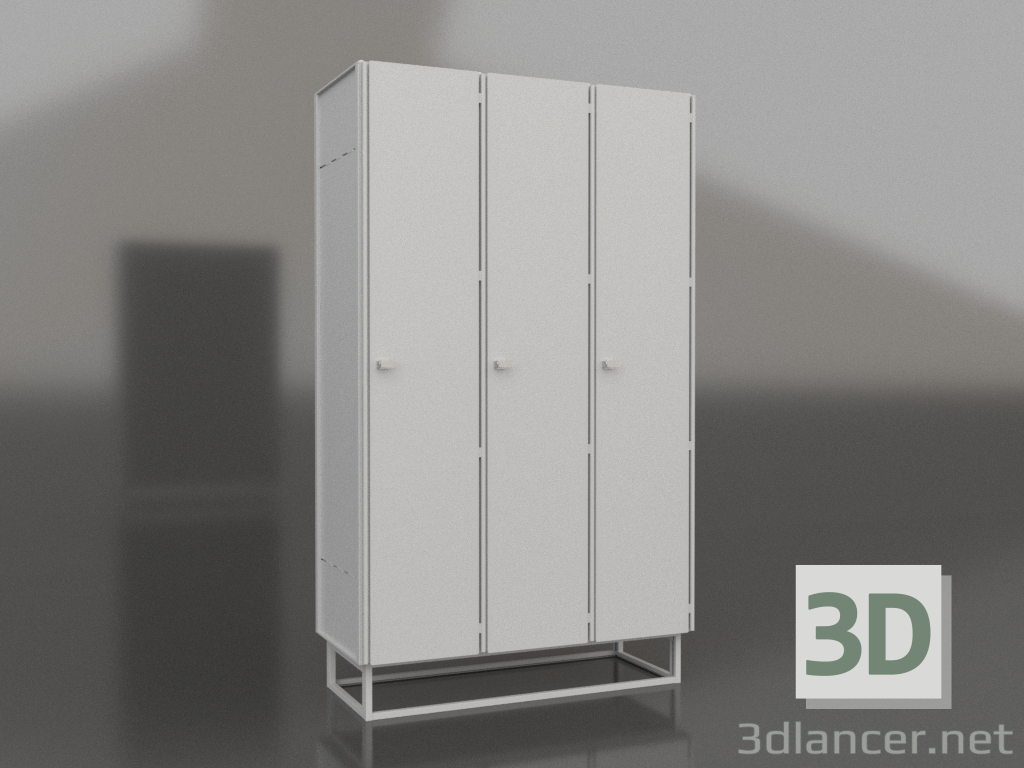 3d модель Шафа для роздягальні односекційна ЛК-410 ШГС-1 – превью