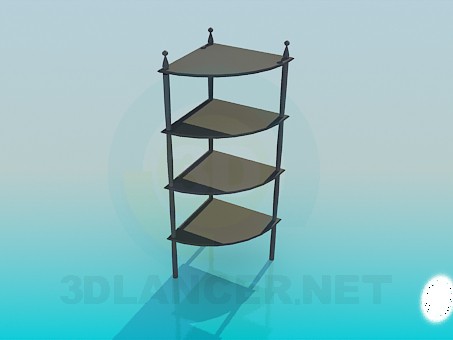 3d модель Угловая этажерка – превью