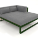 3D modeli XL modüler kanepe, sağ bölüm 2 (Şişe yeşili) - önizleme