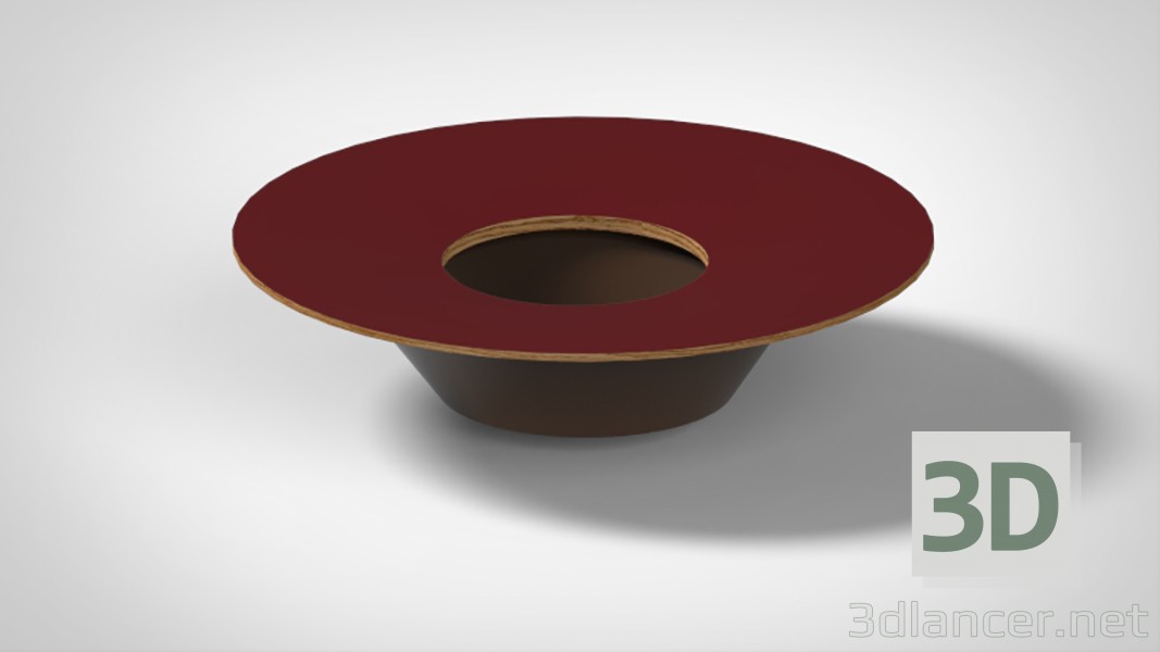 modello 3D Uovo caffè tavolo - anteprima