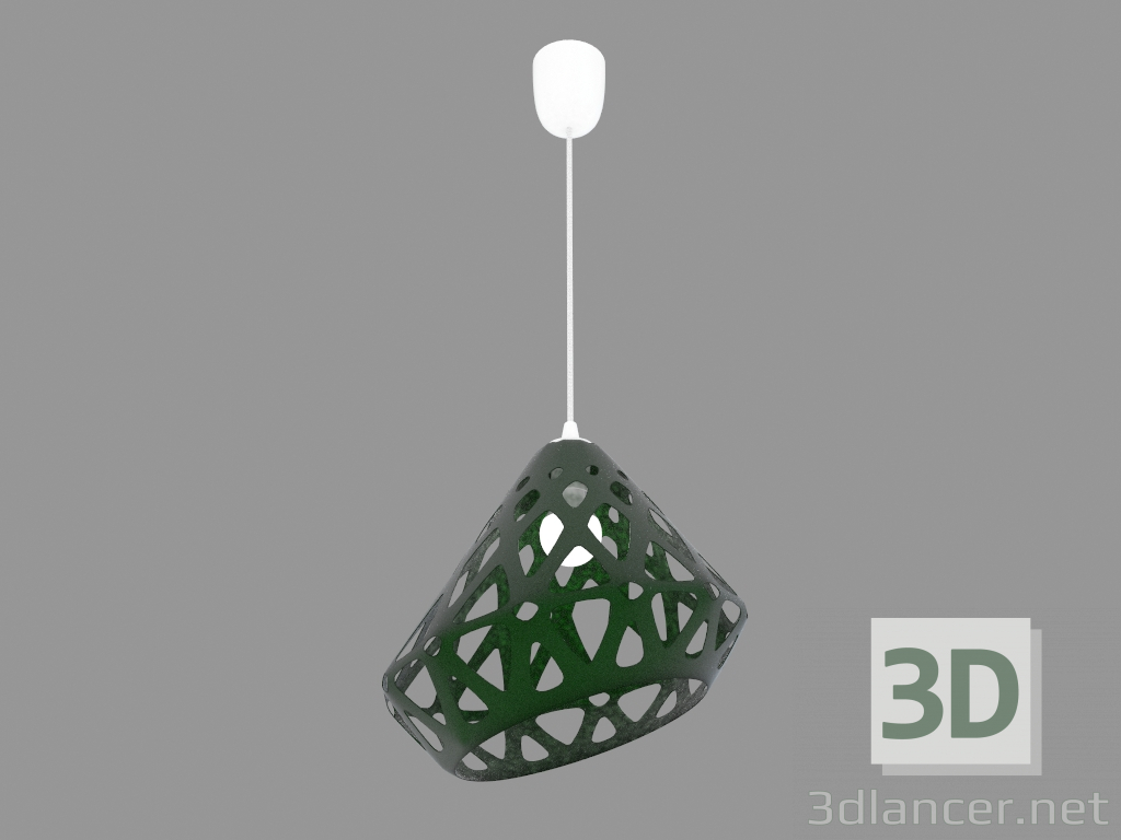3D Modell Lampe hängt (grünes drk Licht) - Vorschau