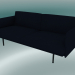 modello 3D Contorno divano doppio (Vidar 554, Nero) - anteprima